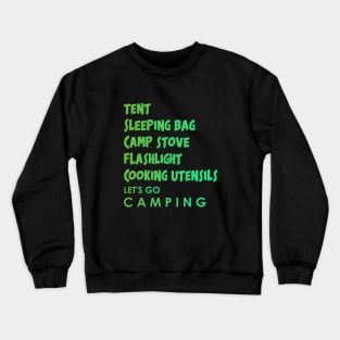 Camping equipment Crewneck Sweatshirt